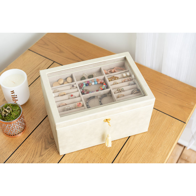 House of Hampton® Faux Leather Jewelry Box & Reviews Wayfair